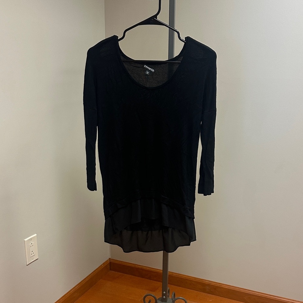 Express Black Sheer Top